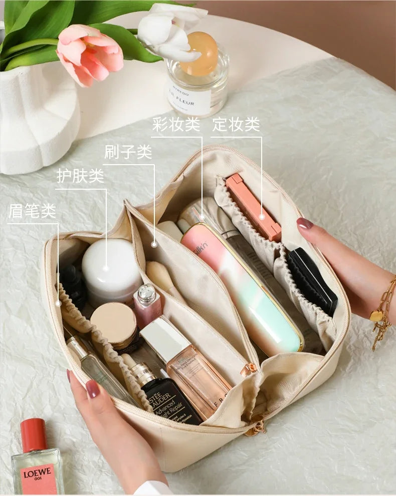 WOWHUB™ High End Retro Paid- Leather Travel Cosmetic Pouch