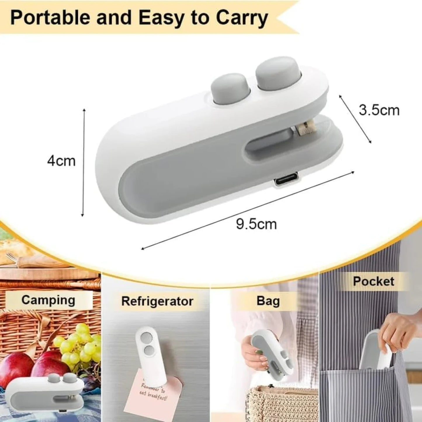 WOWHUB™ Mini Bag Sealer 2 in 1 Seal & cutter