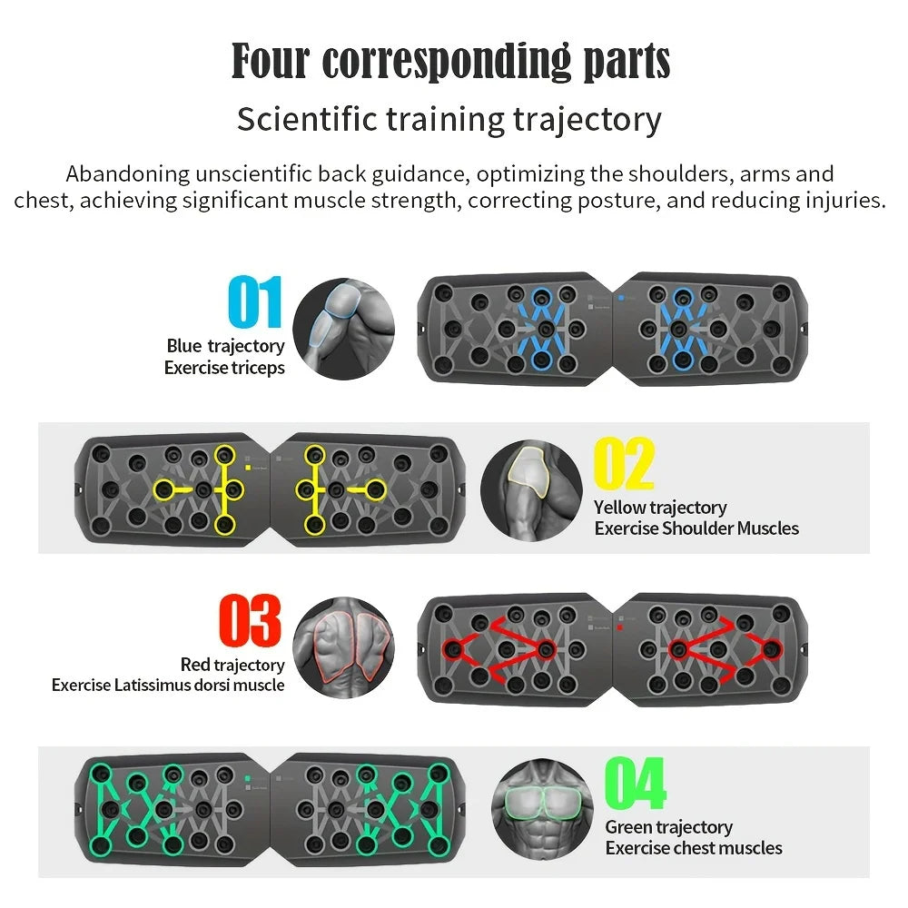 WowHub™ Multifunctional Push-Up Board - Durable Design for Chest & Abs Strength, Versatile Home Gym Equipment - Wow Hub
