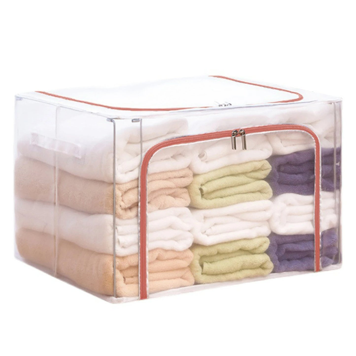 WOWHUB™ Storage Box with Steel Rods Heavy Duty Organizer for Home Office 55 Litre