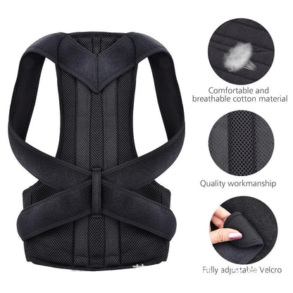 WOWHUB™ Adjustable Posture Brace for Back Pain Relief  Ideal for Home or Office