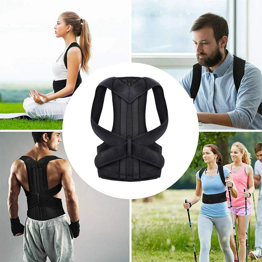WOWHUB™ Adjustable Posture Brace for Back Pain Relief  Ideal for Home or Office