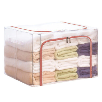 WOWHUB™ Storage Box with Steel Rods Heavy Duty Organizer for Home Office  55 Litre