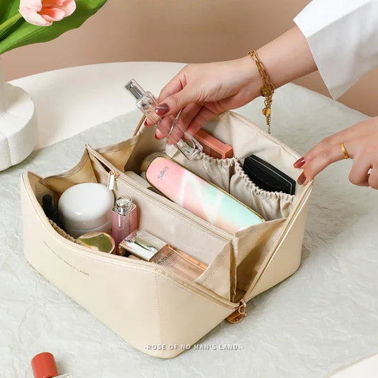 WOWHUB™ High End Retro Paid- Leather Travel Cosmetic Pouch